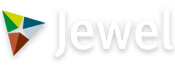 Jewel logo wit met slagschaduw