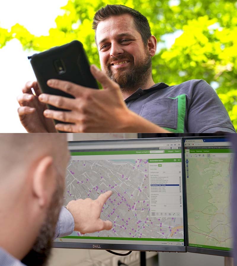Fieldworker and Planner working with Jewel Software