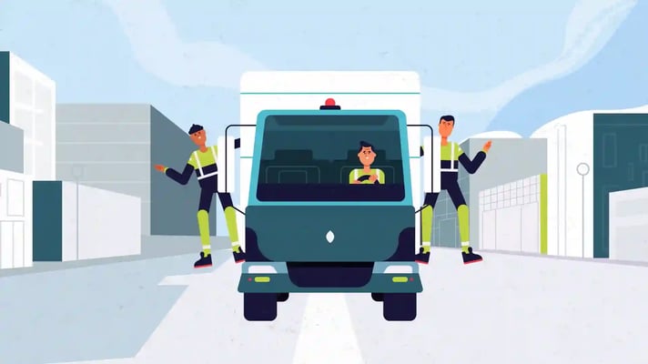 Gebiedsnavigatie truck