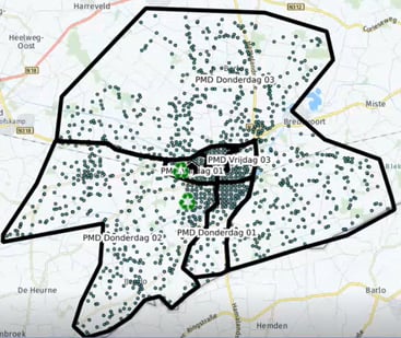 Inzamelgebieden visueel