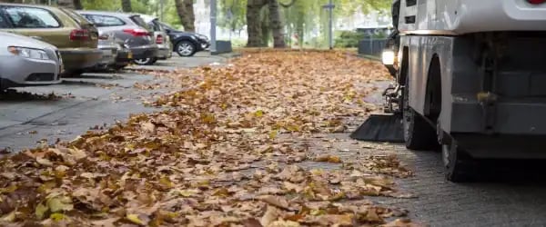 Veegmachine bladveegcampagne