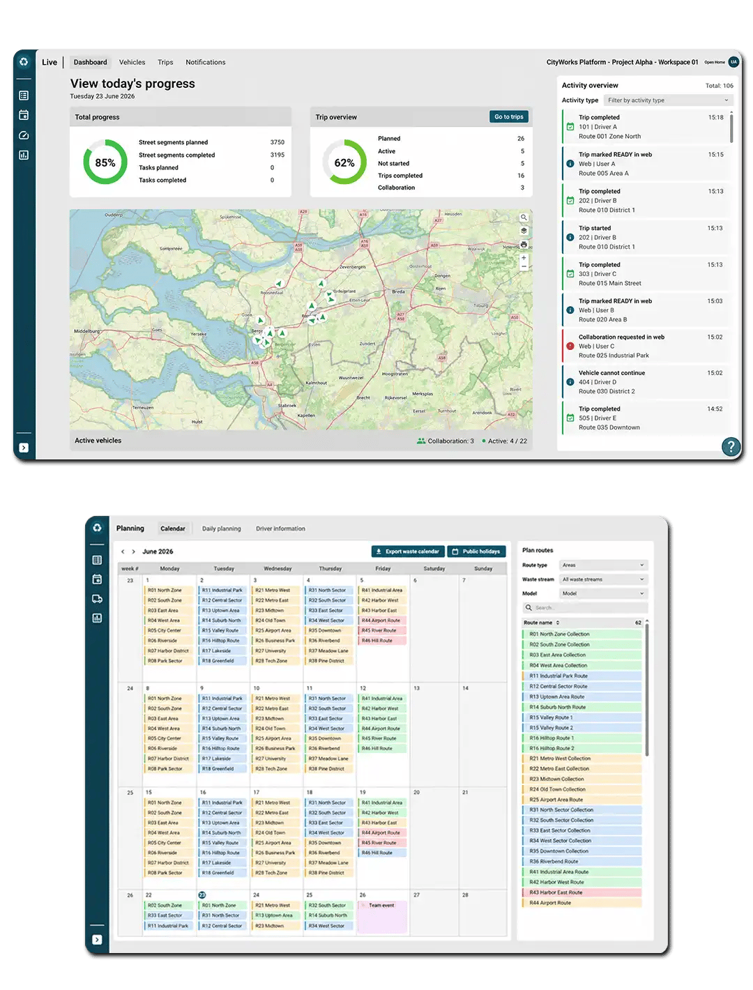 Waste Collection Mangement Plan, Reporting and Insights