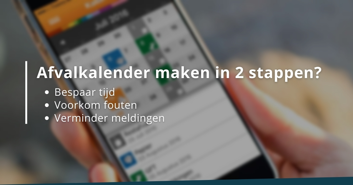 Afvalkalender maken met de Jewel Inzameling app 