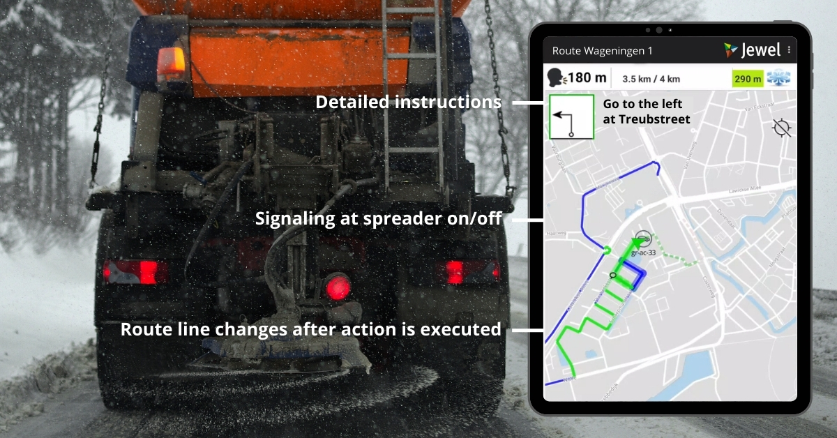 Handy & Safe: route navigation specially made for spreading actions