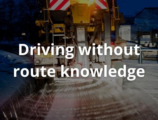 Driving without route knowledge