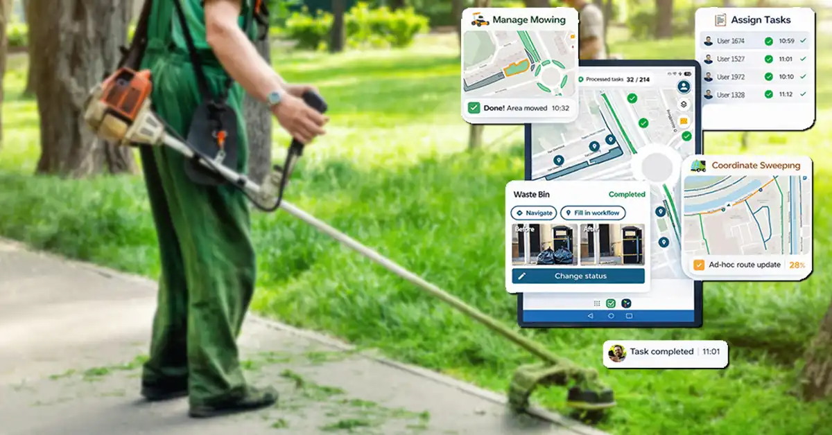 Grounds Maintenance field team working with Jewel